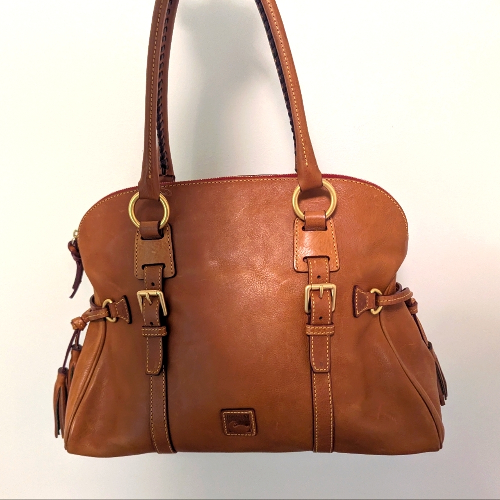 Dooney & Bourke Tan Shoulder Bag with Gold Hardware